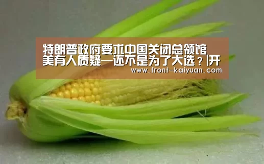 特朗普政府要求中国关闭总领馆 美有人质疑—还不是为了大选?|开元体育app(图1) 开云官网入口